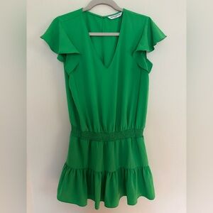 Amanda Uprichard Marsha Grass Green Elastic Skort Romper Sz M